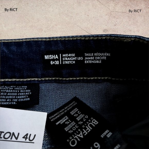 Buffalo David Bitton Misha Straight Leg Women's Jeans Size 6x30 Mid Rise Stretch - Picture 5 of 10